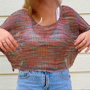 COLORFUL MESH TOP